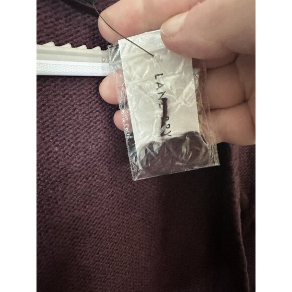 Lane Bryant Purple Knit Open Front Cardigan Sweater Size 10/12 Long - Picture 6 of 8